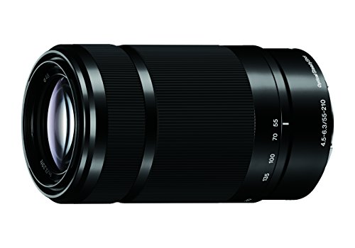 Sony E 55-210mm F4.5-6.3 Lens for Sony E-Mount Cameras - Black (Renewed)