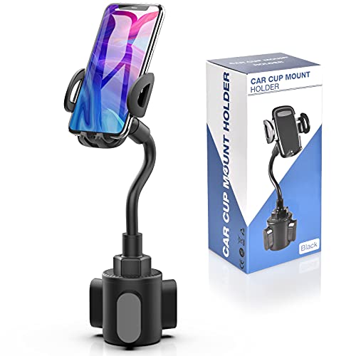 bokilino Car Cup Holder Phone Mount, Adjustable Gooseneck Cup Holder Cradle Car Mount for Cell Phone iPhone 11 Pro/11 Pro Max/11/X/Xs/Xs Max/8/8Plus,Samsung,Huawei,LG, Sony, Nokia (Black)