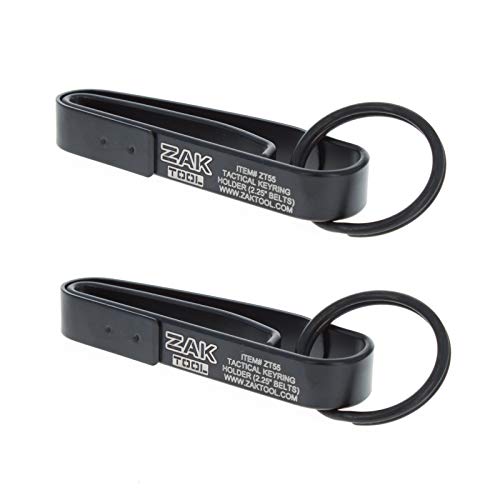 Zak Tool Key Ring Belt Holder - No. 55 - for 2.25-inch Sam Browne Belt - 2 Pack