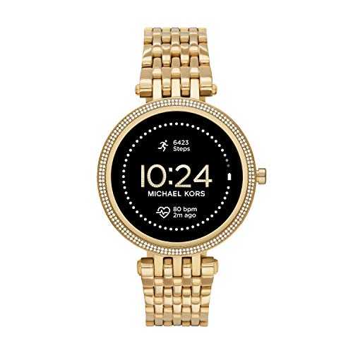 Michael Kors Women's Gen 5E 43mm Stainless Steel Touchscreen Smartwatch with Fitness Tracker, Heart Rate, Contactless Payments, and Smartphone Notifications.