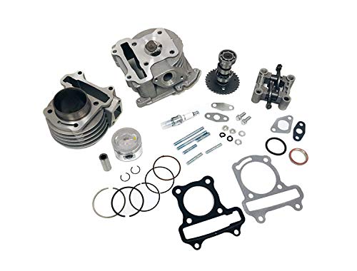 MMG Complete Assy Upgrade Rebuild GY6 Cylinder Kit 100cc - 50mm piston, 70mm Valves for 4 stroke 139QMB 139QMA