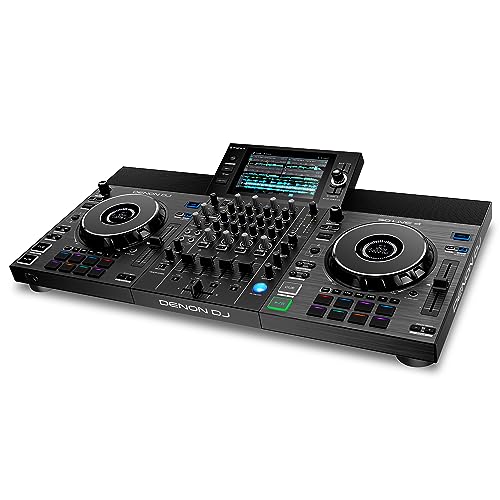 Denon DJ SC LIVE 4 - Standalone DJ Controller, 4-Channel Mixer, Amazon Music Unlimited Streaming, Wi-Fi, Speakers, Serato DJ & Virtual DJ Compatible,Black