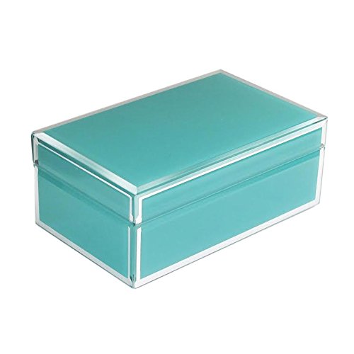 American Atelier 1280014 Jewelry Box with Piping, Teal