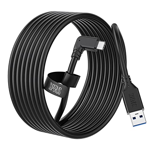 SUPERUS Link Cable 10 FT Compatible with Oculus/Meta Quest 2, Quest 1 - USB 3.0 to USB C Charger Cable, High Speed Data Transfer & Charging Cord, Accessories for VR Headset Gaming PC/Steam VR