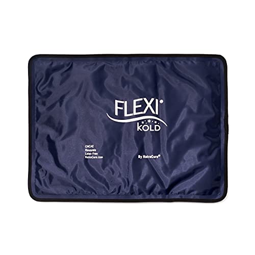 FlexiKold Gel Ice Pack (Standard Large: 10.5' x 14.5') Reusable Cold Pack for Injuries, Back Pain Relief, Migraine Relief Pad, After Surgery, Postpartum, Headache, Shoulder - 6300-COLD by NatraCure