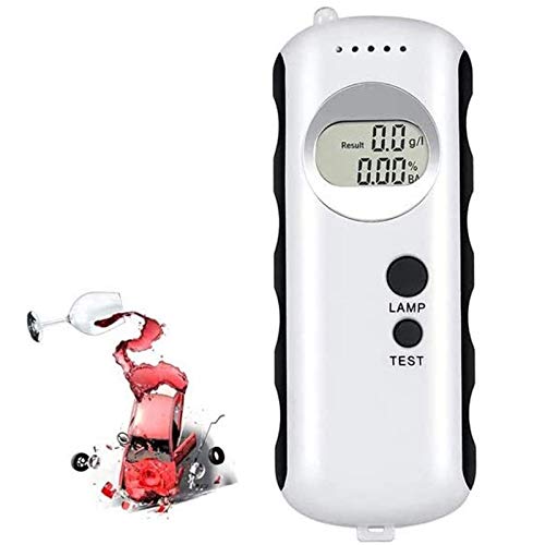 HUUITO Alcohol Breathalyser, Portable Breath Tester with Digital LCD Screen and Fast Accurate Blood Alcohol Content Results Mini-Size Portable for Car Drive Safety