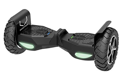 Swagtron Swagboard Outlaw T6 Off-Road Hoverboard - First in The World to Handle Over 380 LBS, Up to 12 MPH, 10' Wheel, Black