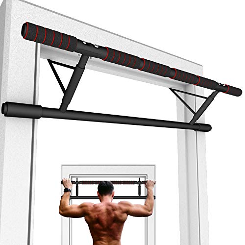Lipo Pull Up Bar for Doorway, Home Workout Equipment No Screw Pullup Bars Heavy Duty Chin Up Bar with Smart Hook, Upper Body Workout Bar Home Trainer(No Assembly Required)