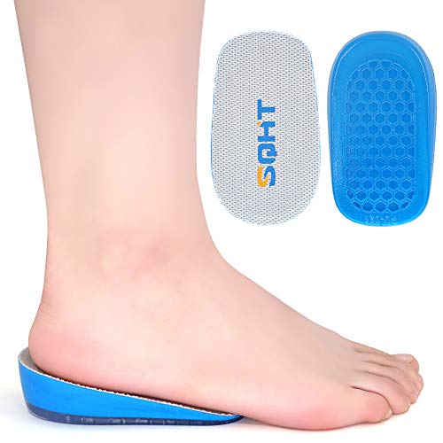 SQHT Height Increase Insoles - 1 Inch Heel Lift for Achilles Tendonitis, Heel Pain and Leg Length Discrepancy, Shoe Inserts for Men and Women (Large (1' Height))