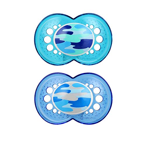 MAM Original Baby Pacifier, Nipple Shape Helps Promote Healthy Oral Development, Sterilizer Case, 16+ Months(Pack of 1)