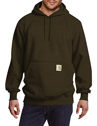 Carhartt Men's Rain Defender Loose Fit Heavyweight Sweatshirt, Peat, Large