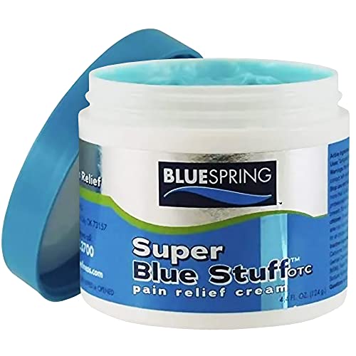 BlueSpring Pain Relief Cream- Super Blue Stuff with emu Oil, Arnica, Provides Maximum Arthritis Pain Relief- Anti inflammatory Cream goes deep into The Skin- Great Muscle rub and Relaxer Cream - 4 Oz
