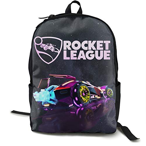 Rocket-League Unisex 3D Novelty Graphic Full-Width Single-Sided Printing Large Casual Laptop Backpack