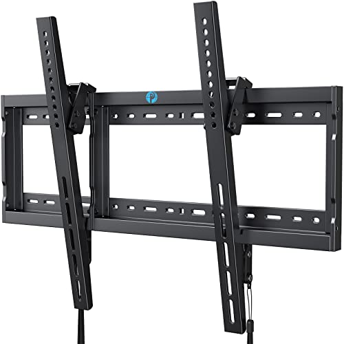 Pipishell UL Listed Tilt TV Wall Mount Bracket Low Profile for Most 37-75 Inch LED LCD OLED Plasma Flat Curved TVs, Large Tilting Mount Fits 16'-24' Wood Studs Max VESA 600x400mm Holds up to 132lbs