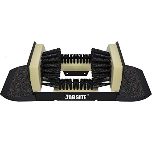 JobSite Extra Wide Boot Scrubber – No Mounting Required – All Weather Shoe Scraper Brush