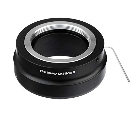 Fotasy Adjustable M42 42mm Screw Mount Lens to Cannon EOS RF Mount Adapter, M42 RF Adapter, M42 Lens to EOS RF, Compatible with Canon EOS R Mirrorless Camera EOS R RP Ra R3 R5 R6 R7 R10