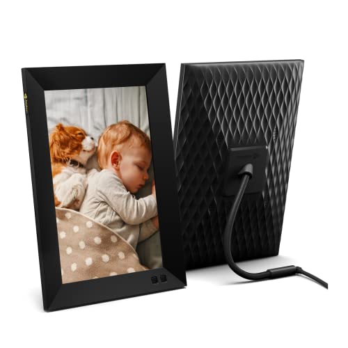 Nixplay 10.1 inch Smart Digital Photo Frame with WiFi (W10F) - Black - Share Photos and Videos Instantly via Email or App