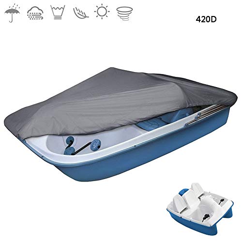 Pedal Boat Rain Cover 420D Oxford Cloth Water Proof Heavy Duty Pedal Boat Cover fit 3 or 5 Person Pedal Boat All Weather Outdoor Protection to Protect ,286*200