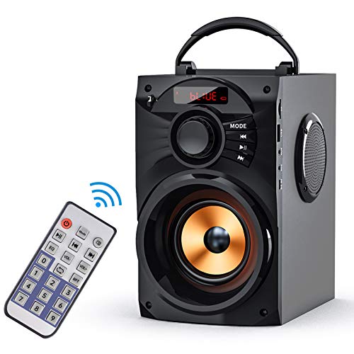 EIFER Bluetooth Speakers Portable Bluetooth Speaker Wireless Loudspeakers Subwoofer TWS Paring Remote Control FM Radio Handles Phone Stand TF Card/U-Disk/AUX Input Player for Indoor Outdoor Party B10