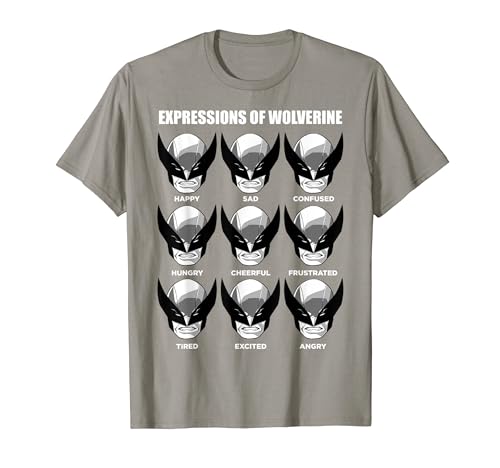 Marvel X-Men Expressions Of Wolverine Grid T-Shirt