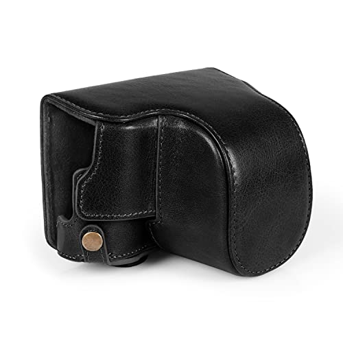 Mega Gear MG1605 Ever Ready Genuine Leather Camera Case Compatible with Leica D-Lux 7 - Black