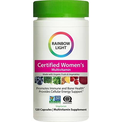 Rainbow Light Multivitamin for Women, Vitamin C, D & Zinc, Probiotics, Women’s Multivitamin Provides High Potency Immune Support, Non-GMO, Vegetarian, 120 Tablets