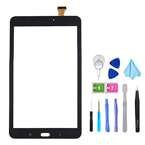 Black Touch Screen Digitizer for Samsung Galaxy Tab E 8.0 - Glass Replacement for SM-T377 T377A T377V(Not Include LCD) with Tools + Pre-Installed Adhesive