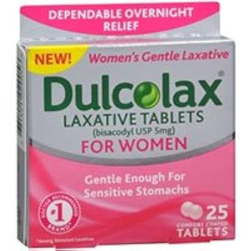 Dulcolax Laxative Tablets for Women, 5 mg, 25 Tabs (Pack of 4)