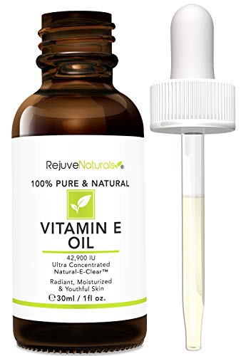 Vitamin E Oil - 100% Pure & Natural, 42,900 IU. Repair Dry, Damaged Skin from Surgery & Acne, Age Spots & Wrinkles. Boost Collagen for Moisturized, Youthful-Looking Skin. d-Alpha tocopherol, 1 Fl Oz