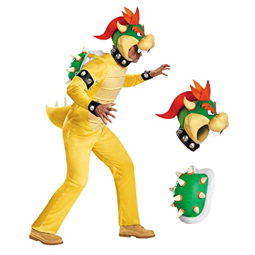 Disguise Men's Bowser Deluxe Adult Costume, Multi, XX-Large
