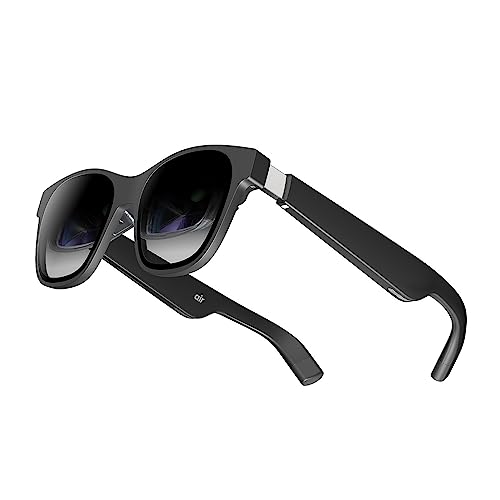 XREAL Air AR Glasses, Formerly Nreal, Smart Glasses with Massive 201' Micro-OLED Virtual Theater, Augmented Reality Glasses, Watch, Stream, and Game on PC/Android/iOS–Consoles Cloud Gaming Compatible