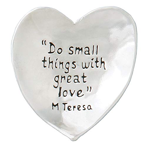 Basic Spirit 'Do Small Things Pewter Trinket Dish Ring Bowl Mother Teresa Gift Box