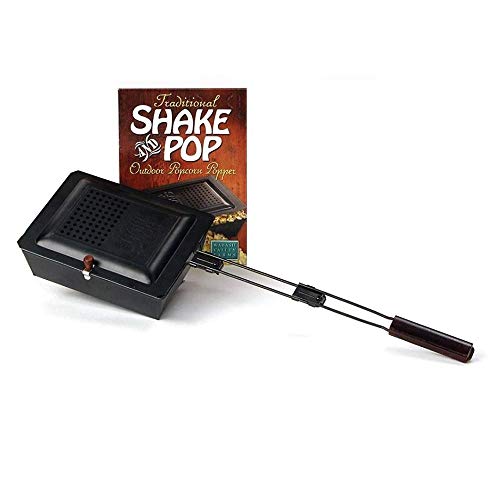 Whirley Pop Campfire Popcorn Popper - The Traditional Shake and Pop Outdoor Popcorn Popper, Wabash Valley Farms Camping Popcorn Popper, Lightweight Campfire Popcorn Maker With Long Handle (3 Quart)