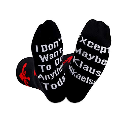 2 PAIRS Novelty The Vampire Inspired Gift Klaus Socks Causal Crew Socks