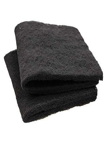 2 PACK Super Activated Carbon Pad 18' x 10' Cut to Fit for Aquariums Pond Nitrate Ammonia, Phosphate Remover Pads, and Dual Bonded Pads for Fresh Water & Saltwater Aquariums, Terrariums & Hydroponics!