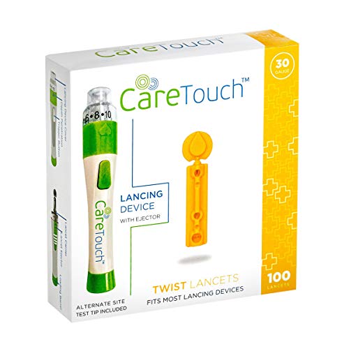 Care Touch Care Touch CTLAND100 Lancing Device and 100 Lancets for Diabetes Testing, Sterile, 30 Gauge Lancets