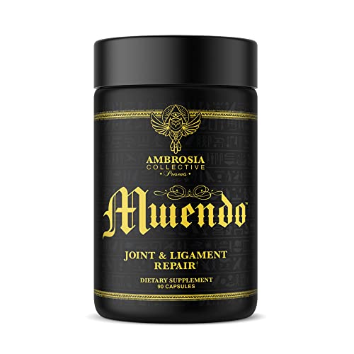 Ambrosia Mwendo - Joint & Ligament Repair | Strengthen Tendons & Increase Soft Tissue Extensibility | Decrease Inflammation, Muscle Soreness, & Recovery Time with BioCell Collagen | 90 Veggie Capsules