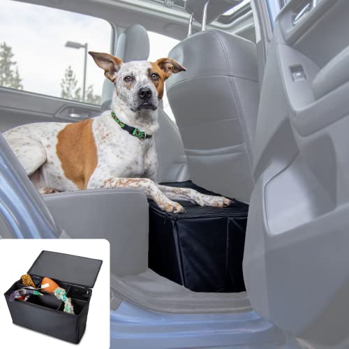 Dog Backseat Extender for Car | Sturdy, Safe, and Comfortable | Dog Car Seat Block | Pet Seat Extender for Car | Dog Travel Seat | Dog Platform | Customizable Storage Slots | Dog Carseat Booster