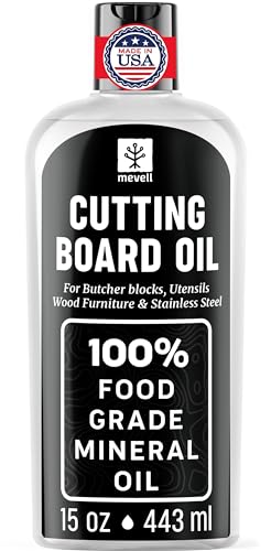 Made in USA Food Grade Mineral Oil and Conditioner for Cutting Boards (15 Oz) Butcher Blocks and Kitchen Countertops, Food Safe Cutting Board Oil