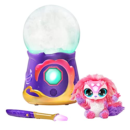 Magic Mixies Magical Misting Crystal Ball with Interactive 8 inch Pink Plush Toy and 80+ Sounds and Reactions