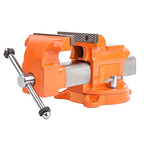 Forward 5-Inch Bench Vise Ductile Iron with Channel Steel and 360-Degree Swivel Base HY-30505-5In (5')