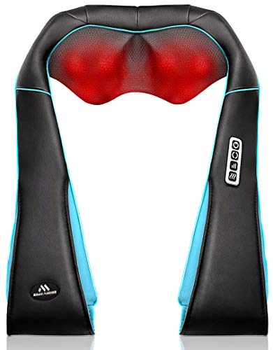 Massager with Heat - Deep Tissue Kneading Electric Back Massage for Neck, Back, Shoulder, Waist, Foot - Shiatsu Full Body Massage, Relax Gift for Her/Him/Friend/Dad/Mom