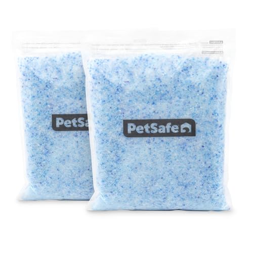 PetSafe ScoopFree Premium Blue Non-Clumping Crystal Cat Litter, Lightly Scented Litter – Superior Odor Control – Low Tracking for Less Mess – Lasts Up to 1 Month, 8.6 lbs total (2 Pack of 4.3 lb bags)