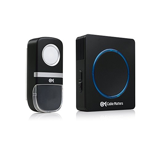 Cable Matters Self Powered (No Battery Needed) Wireless Doorbell Kit in Black