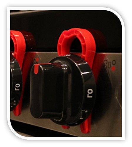 Stove Stoppaz Universal Kitchen Stove Knob Locks (5 Count) (Black)