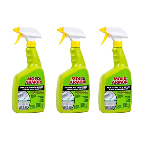 Mold Armor Home FG502 Instant Mold and Mildew Stain Remover, Trigger Spray 32 Fl Oz, Pack of 3