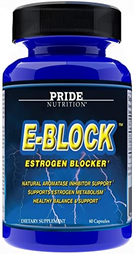 Estrogen Blocker for Men & Hormone Balance for Women- E-Block- Natural PCT Aromatase Inhibitor Anti Estrogen Acne Support Formula Post Cycle Therapy Supplement Plus DIM, Calcium-d-glucarate, Chrysin