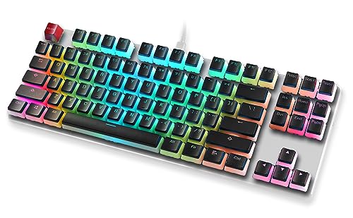 Glorious Aura V1 (Black) Pudding Keycaps - Double Shot PBT Translucent for Mechanical Keyboards, 104 Key Set, TKL, Compact Compatible, English (US) Layout (Aura (Black))