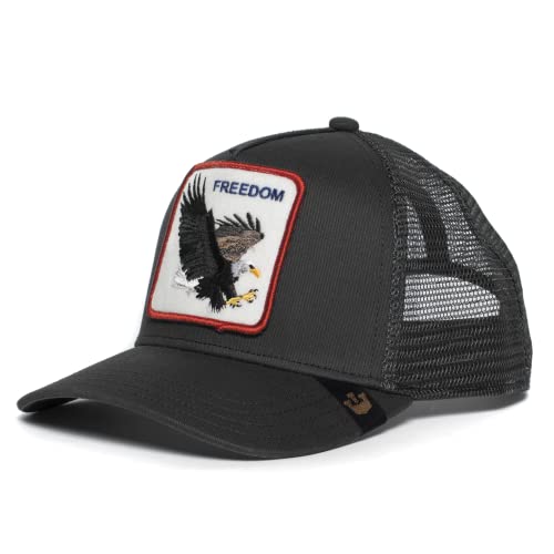 Goorin Bros. The Farm Men's Trucker Hat - Baseball Snapback Cap, Black Eagle