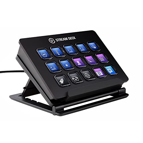 Elgato Stream Deck - Live Content Creation Controller with 15 Customizable LCD Keys, Adjustable Stand, for Windows 10 and macOS 10.13 or Late (10GAA9901)